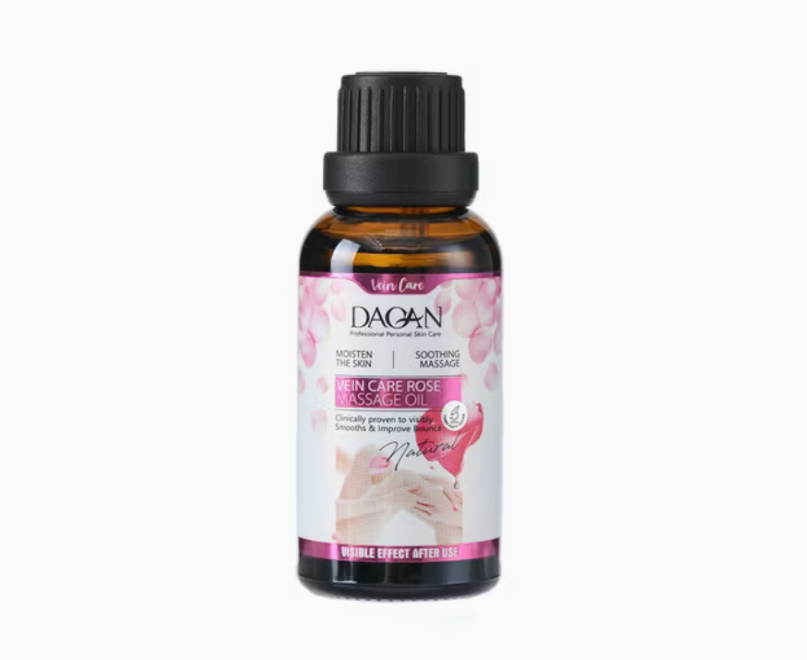 ACEITE DE MASAJE DE ROSA PARA EL CUIDADO DE LAS VENAS